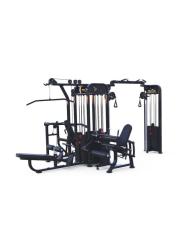 Muscle D Fitness Compact 5 Stack Multi Gym Black Frame with DAP Attachment