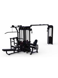 Muscle-D Compact – 5 STACK MULTI GYM BLACK FRAME 104 BEAM WITH PULL UP BARS