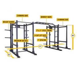 Body Solid Commercial Extended Double Power Rack