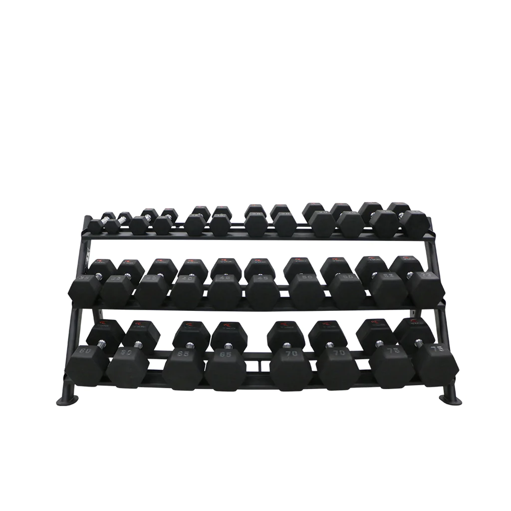 TKO HOVER TO ZOOM 3-TIER HORIZONTAL DUMBBELL RACK